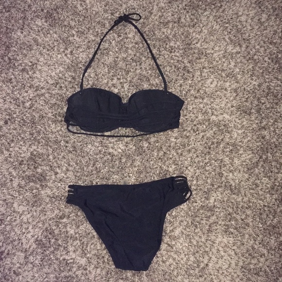 Victoria’s Secret Black Strappy Push-Up Bikini - Picture 2 of 7